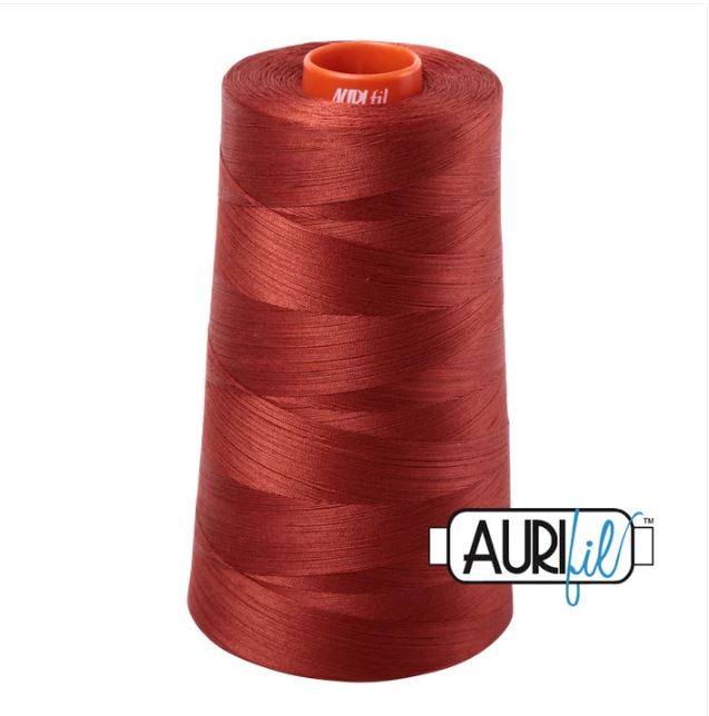 Aurifil Mako 50wt Cotton Thread Cone - 2385 Terracotta