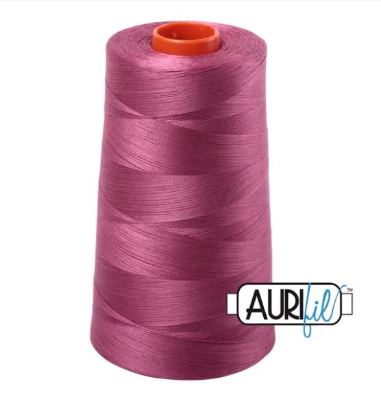 Aurifil Mako 50wt Cotton Thread Cone - 2450 Rose