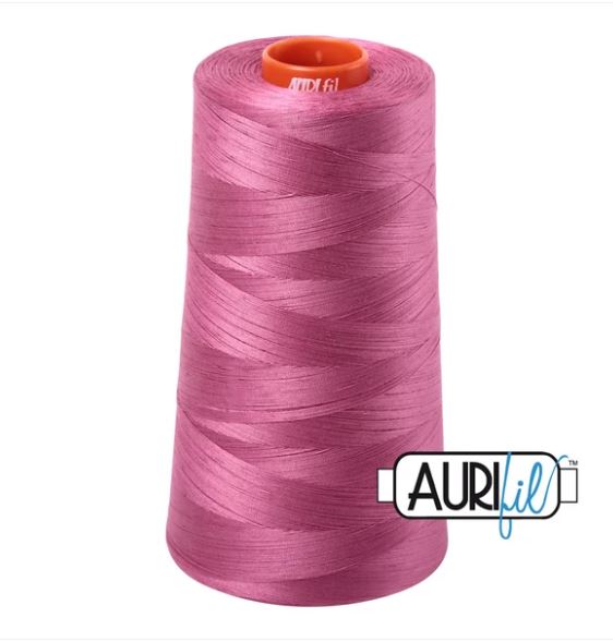 Aurifil Mako 50wt Cotton Thread Cone - 2452 Dusty Rose