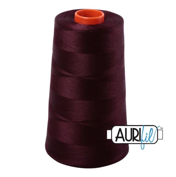 Aurifil Mako 50wt Cotton Thread Cone - 2465 Very Dark Brown