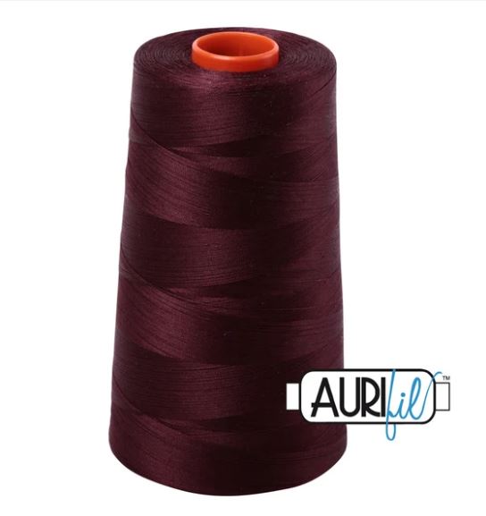 Aurifil Mako 50wt Cotton Thread Cone - 2468 Dark Wine