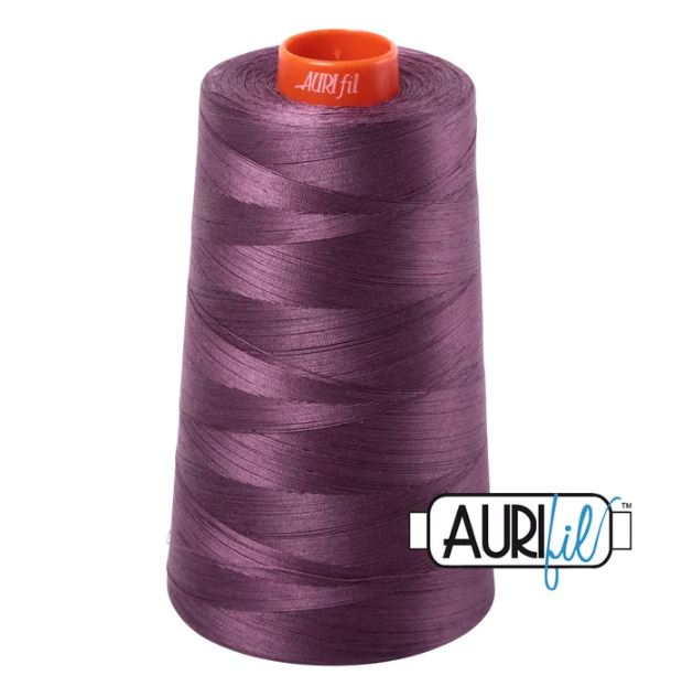 Aurifil Mako 50wt Cotton Thread Cone - 2568 Mulberry