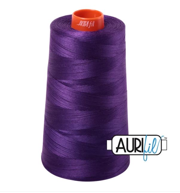 Aurifil Mako 50wt Cotton Thread Cone - 2582 Dark Violet