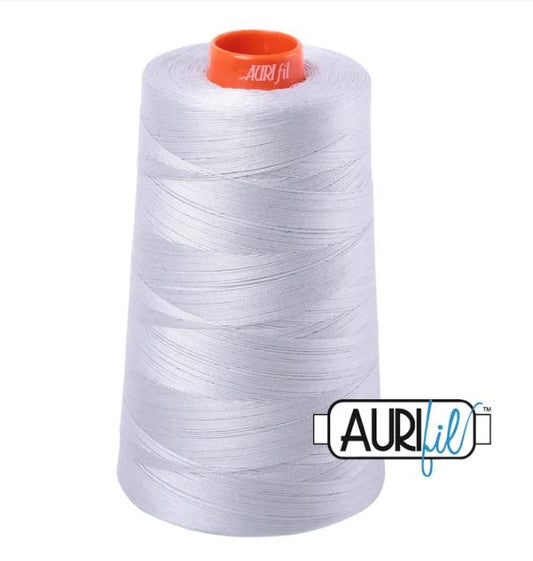 Aurifil Mako 50wt Cotton Thread Cone - 2600 Dove