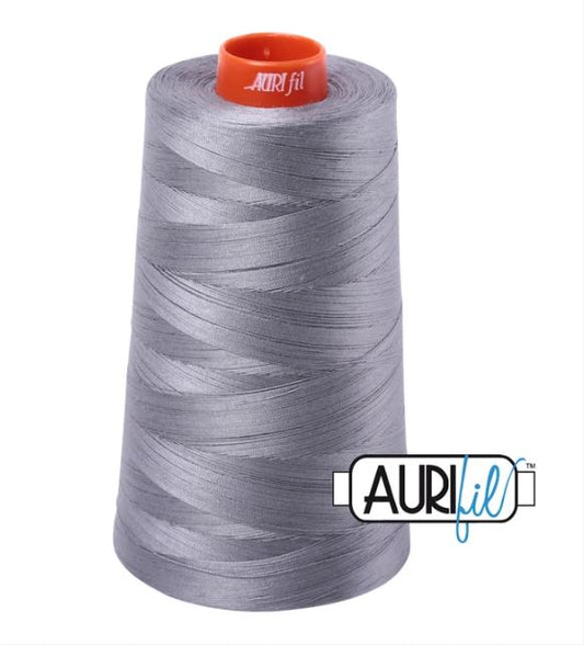 Aurifil Mako 50wt Cotton Thread Cone - 2605 Grey