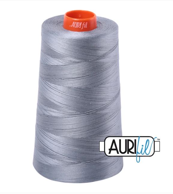 Aurifil Mako 50wt Cotton Thread Cone - 2610 Light Blue Grey