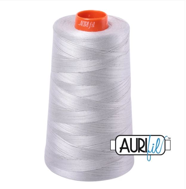 Aurifil Mako 50wt Cotton Thread Cone - 2615 Aluminium