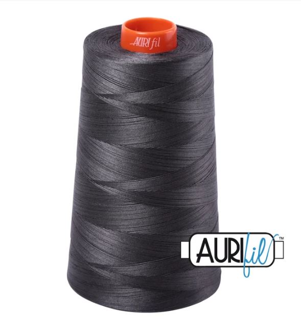 Aurifil Mako 50wt Cotton Thread Cone - 2630 Dark Pewter