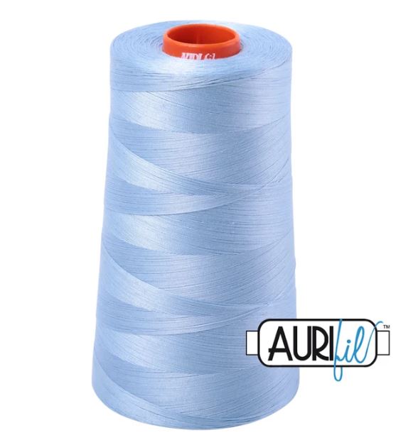 Aurifil Mako 50wt Cotton Thread Cone - 2715 Robins Egg