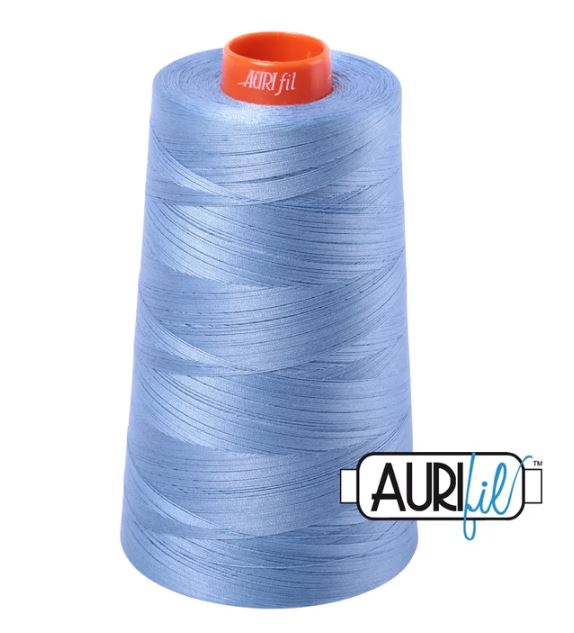 Aurifil Mako 50wt Cotton Thread Cone - 2720 Light Delft Blue