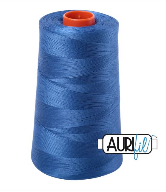 Aurifil Mako 50wt Cotton Thread Cone - 2730 Delft Blue