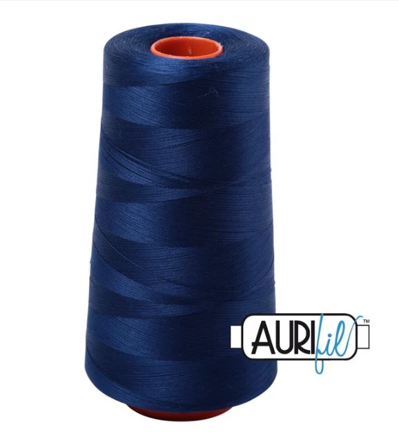 Aurifil Mako 50wt Cotton Thread Cone - 2780 Dark Delft Blue