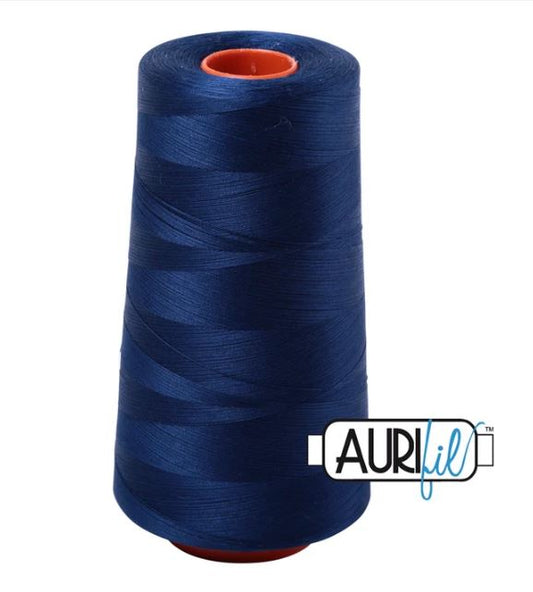 Aurifil Mako 50wt Cotton Thread Cone - 2780 Dark Delft Blue