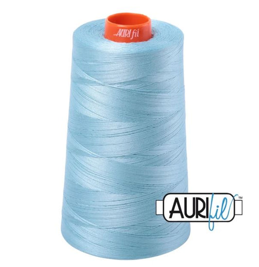 Aurifil Mako 50wt Cotton Thread Cone - 2805 Light Grey Turquoise