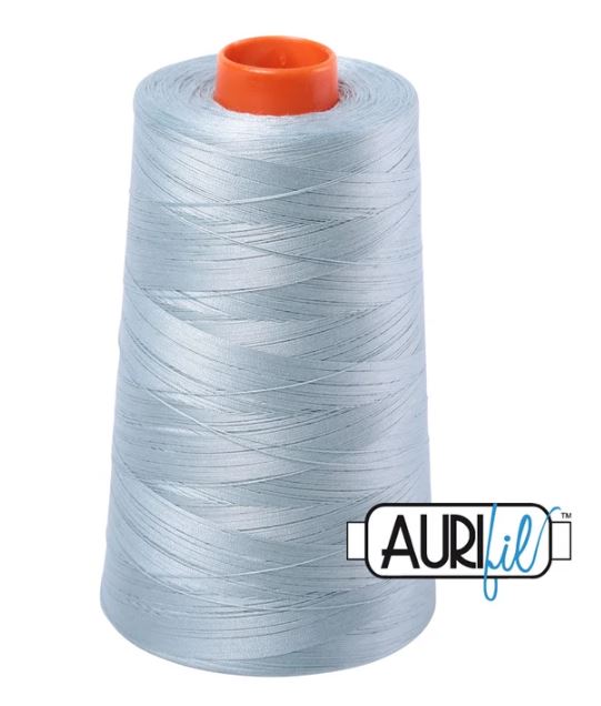 Aurifil Mako 50wt Cotton Thread Cone - 2847 Bright Grey Blue
