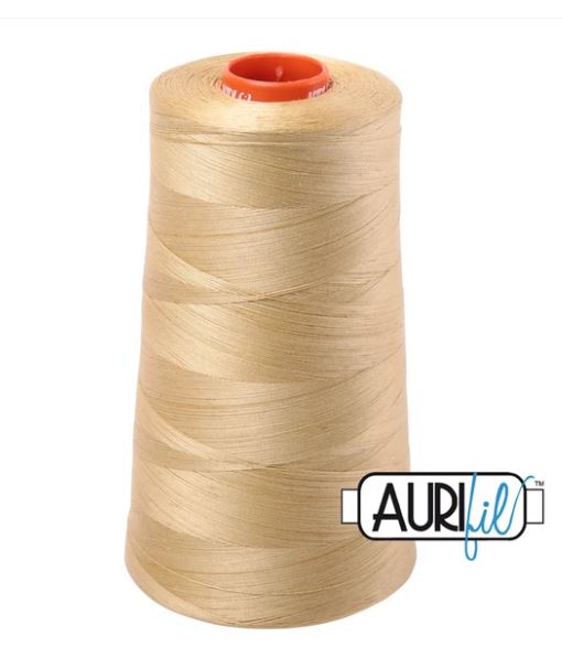 Aurifil Mako 50wt Cotton Thread Cone - 2915 Very Light Brass