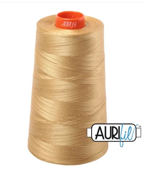 Aurifil Mako 50wt Cotton Thread Cone - 2920 Light Brass