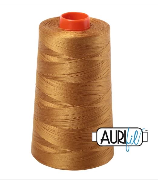 Aurifil Mako 50wt Cotton Thread Cone - 2975 Brass