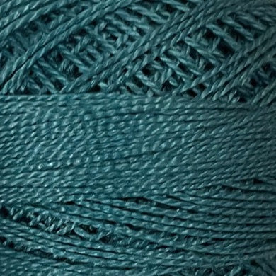 320 Valdani Perle Cotton Size 12 / Spool 100M:  Color No: 320 - Dusty Teal