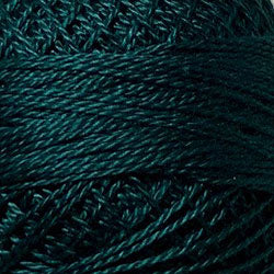 341 Valdani Perle Cotton Size 12 / Spool 100M:  Color No: 341 - Dark Teal