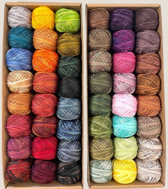 Valdani 3-Strand Hand-Dyed Embroidery Floss Flare Set 2- "O" Colour Selection - 48 Ball Basics Flare Collection | Special Order