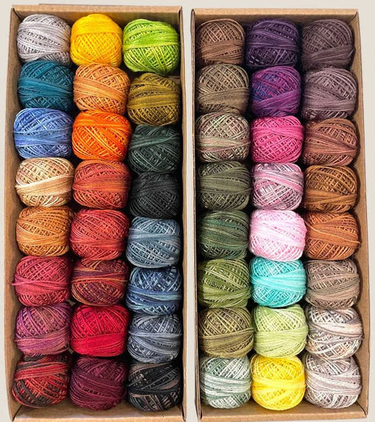 Valdani 3-Strand Hand-Dyed Embroidery Floss Flare Set 2- "O" Colour Selection - 48 Ball Basics Flare Collection | Special Order