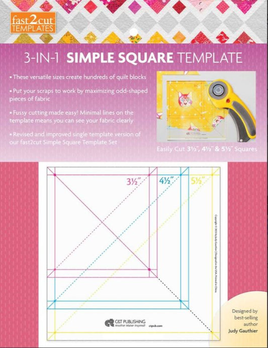 C&T Publishing fast2cut 3-in-1 Simple Squares Template | Special Order
