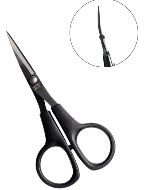 4.75" Midnight Edition Curved Blade Scissors by LDH Scissors / CBT10 Valdani perle cotton size 12 thread spool for quilting a