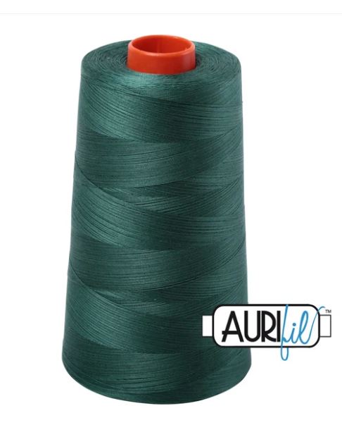 Aurifil Mako 50wt Cotton Thread Cone - 4129 Turf Green