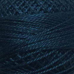 42 Valdani Perle Cotton Size 12 / Spool 100M:  Color No: 42 - Deep Blue Teal