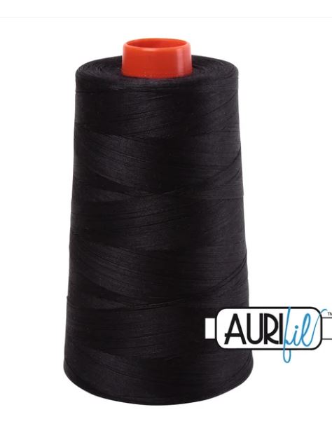 Aurifil Mako 50wt Cotton Thread Cone - 4241 Very Dark Grey