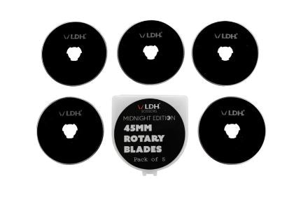 45mm Midnight Edition Rotary Blades by LDH Scissors - PKG 1 or PKG 5