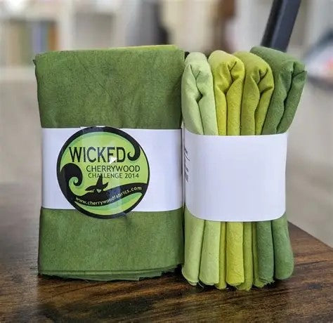 CHERRYWOOD Hand Dyed Fabrics - Fat Quarter Bundle - 4pc -Wicked Medley