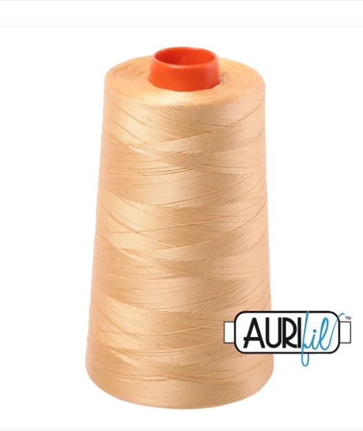 Aurifil Mako 50wt Cotton Thread Cone - 5001 Ocher Yellow