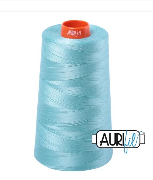 Aurifil Mako 50wt Cotton Thread Cone - 5006 Light Turquoise