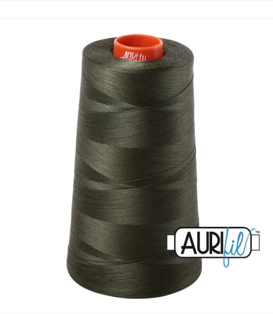 Aurifil Mako 50wt Cotton Thread Cone - 5012 Dark Green
