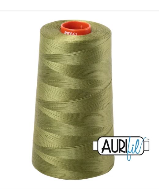 Aurifil Mako 50wt Cotton Thread Cone - 5016 Olive Green