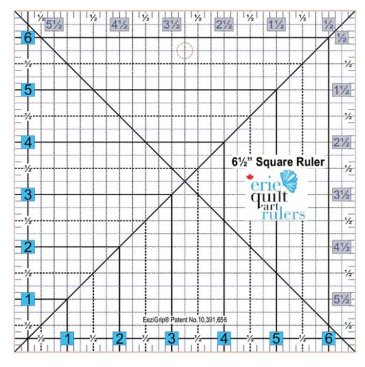 Erie Quilt Art 6.5" x 6.5" Non-Slip Quilting Ruler
