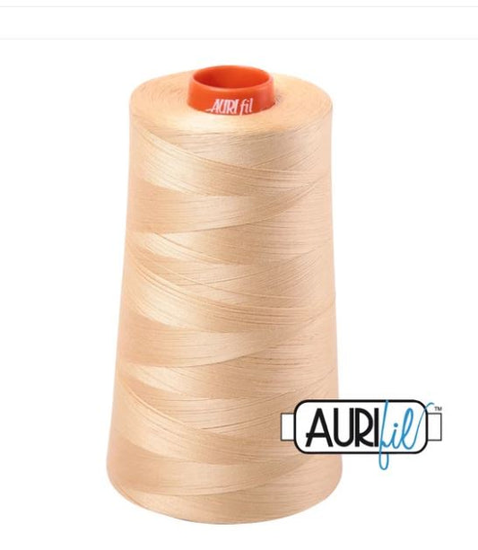 Aurifil Mako 50wt Cotton Thread Cone - 6001 Light Caramel