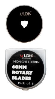 60mm Midnight Edition Rotary Blades by LDH Scissors / 1 Pack or 5 PKG