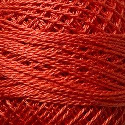 65 Valdani Perle Cotton Size 12 / Spool 100M:  Color No: 65 - Orange Red