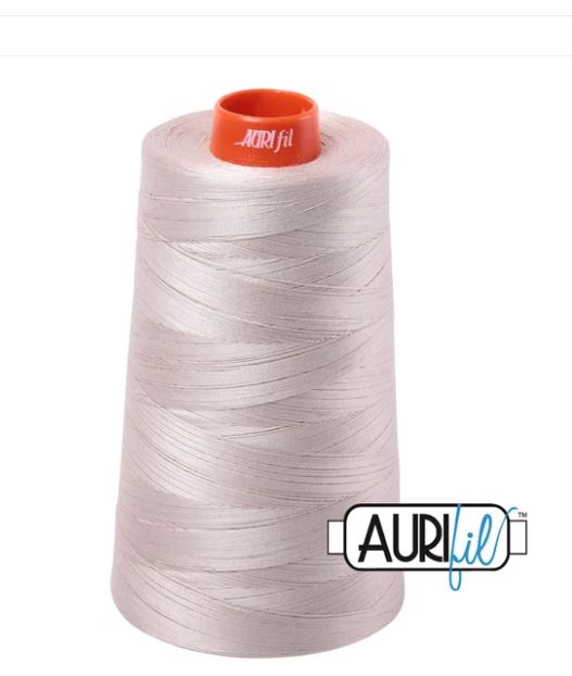 Aurifil Mako 50wt Cotton Thread Cone - 6711 Pewter