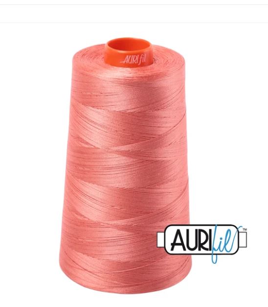Aurifil Mako 50wt Cotton Thread Cone - 6729 Tangerine Dream