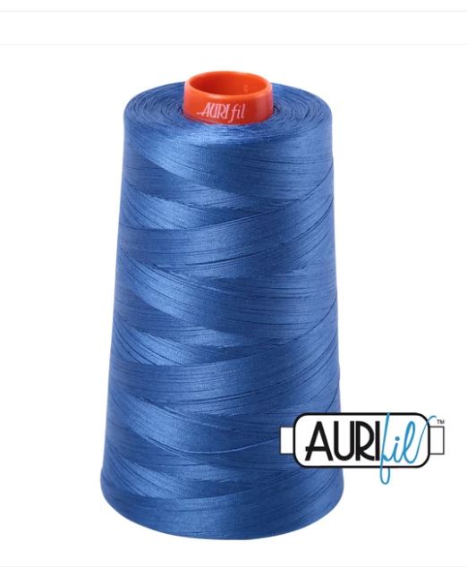 Aurifil Mako 50wt Cotton Thread Cone - 6738 Peacock Blue