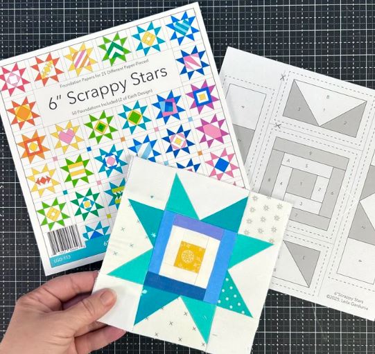 6" Scrappy Stars Foundation Pad by Leila Gardunia LGD-113