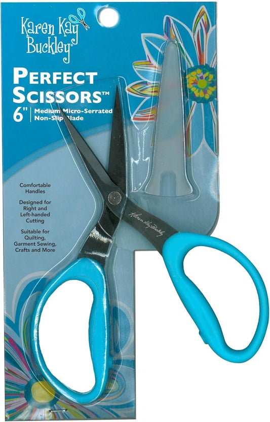 6" Perfect Scissors Serrated Blade - Medium Blue by Karen Kay Buckley / KKBPSM