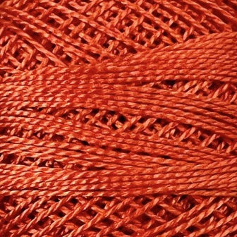73 Valdani Perle Cotton Size 12 / Spool 100M:  Color No: 73 - Peach Orange Dark