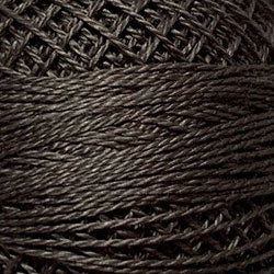 8121 Valdani Perle Cotton Size 12 / Spool 100M:  Color No: 8121 - Brown Black Light