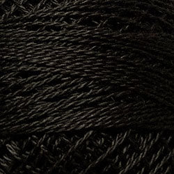 8123 Valdani Perle Cotton Size 12 / Spool 100M:  Color No: 8123 - Brown Black Dark