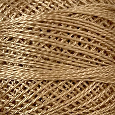 851 Valdani Perle Cotton Size 12 / Spool 100M:  Color No: 851 - Antique Gold Light